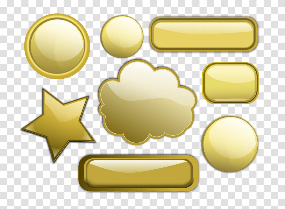 Some Gold Buttons Large Size, Egg, Food, Mouse, Hardware Transparent Png