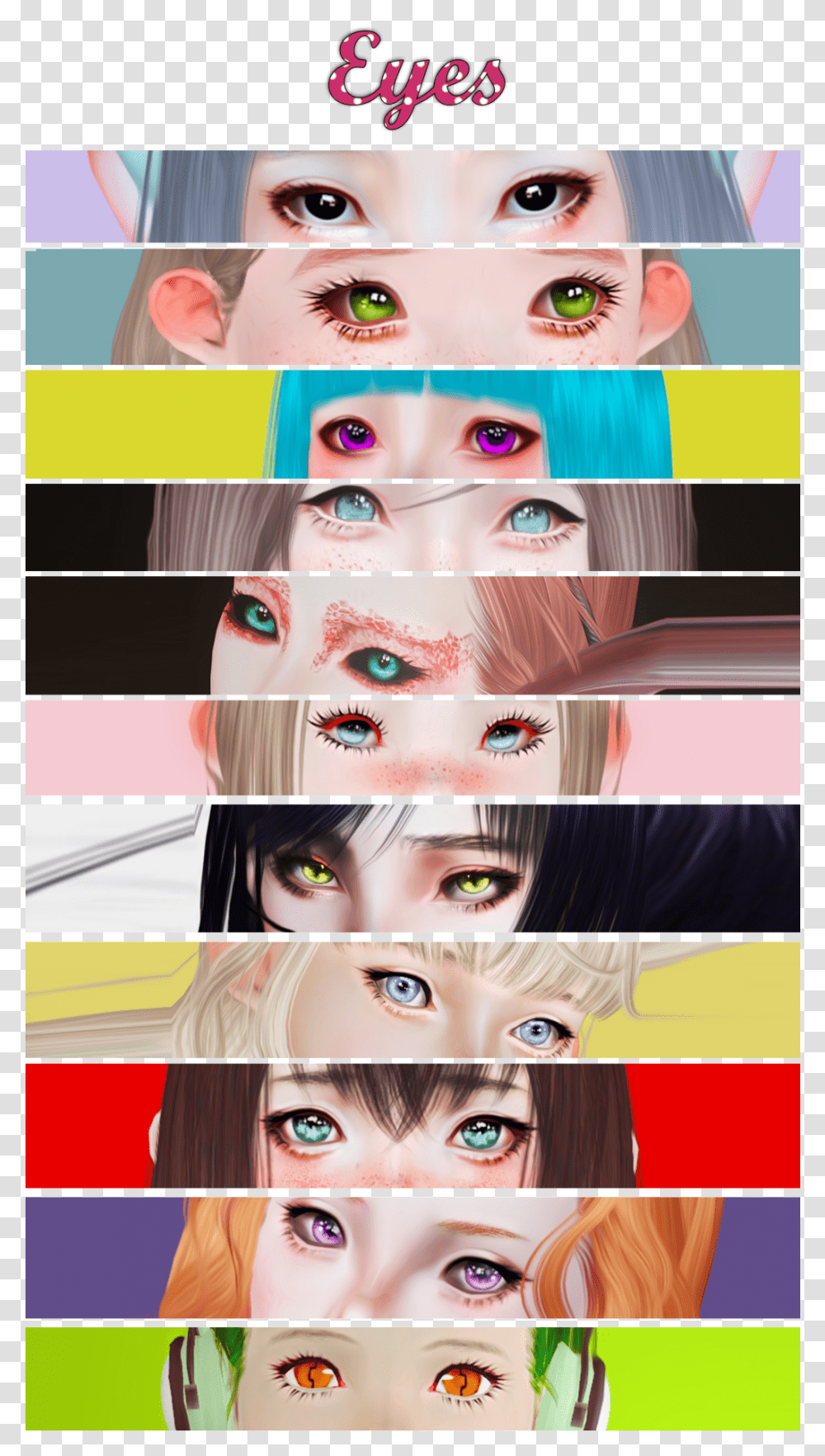 Some Of My Fav Eyes In The Game Collage, Poster, Advertisement, Comics, Book Transparent Png
