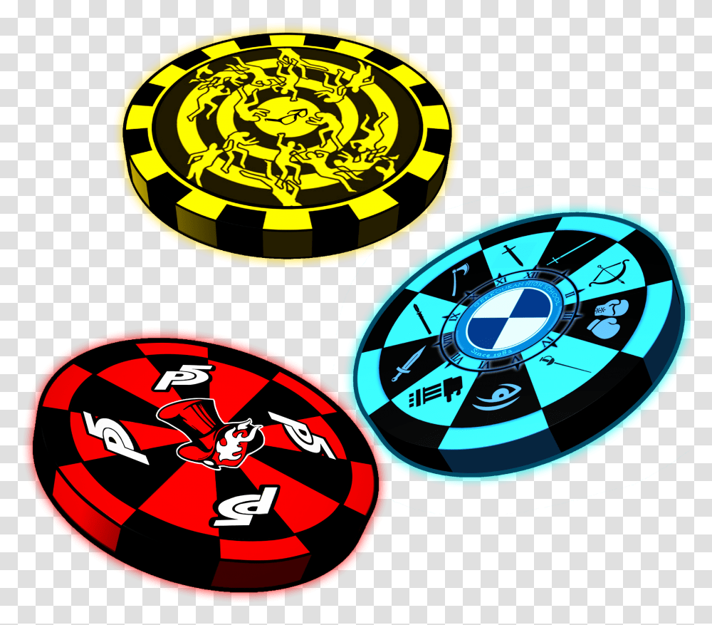 Some Persona Designed Poker Chips I Made Recently My Fav Is Persona 5 Poker Chips, Clock Tower, Architecture, Building, Spoke Transparent Png