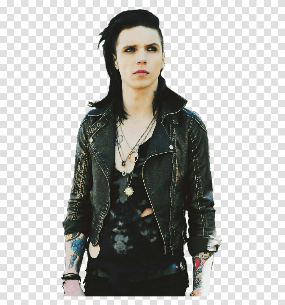 Some Pictures Of Andy Biersack, Apparel, Jacket, Coat Transparent Png