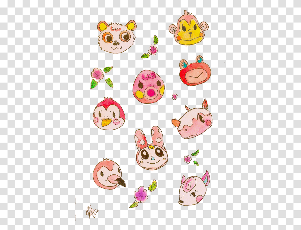 Some Pink And Blue Animal Animal Crossing Sticker, Graphics, Art, Text, Pattern Transparent Png