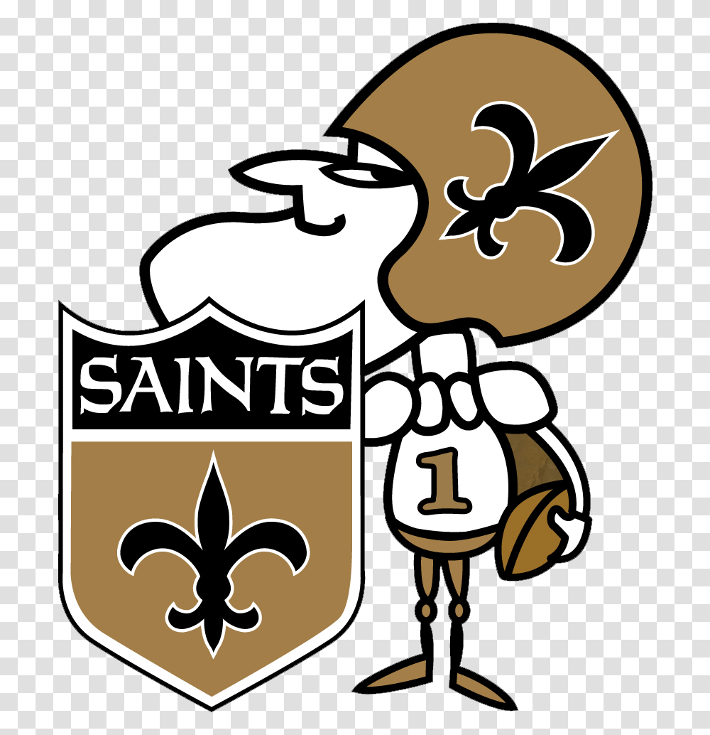 Someone Have The 1970s Saints Man Logo New Orleans Saints Logos, Label, Text, Symbol, Poster Transparent Png