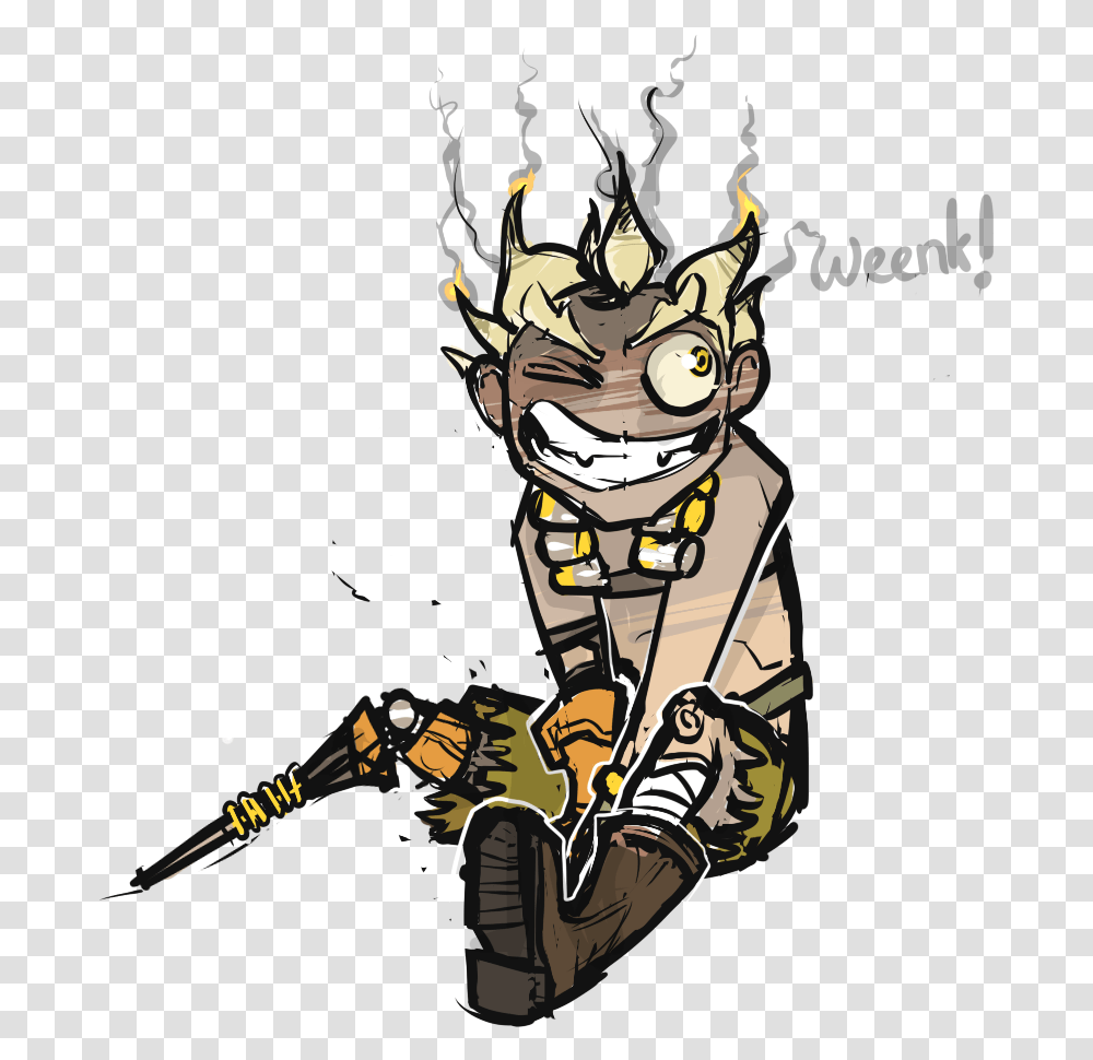 Someone Told Me To Draw A Cute Junkrat From Overwatch Junkrat Overwatch Chibi Cute, Person, People Transparent Png