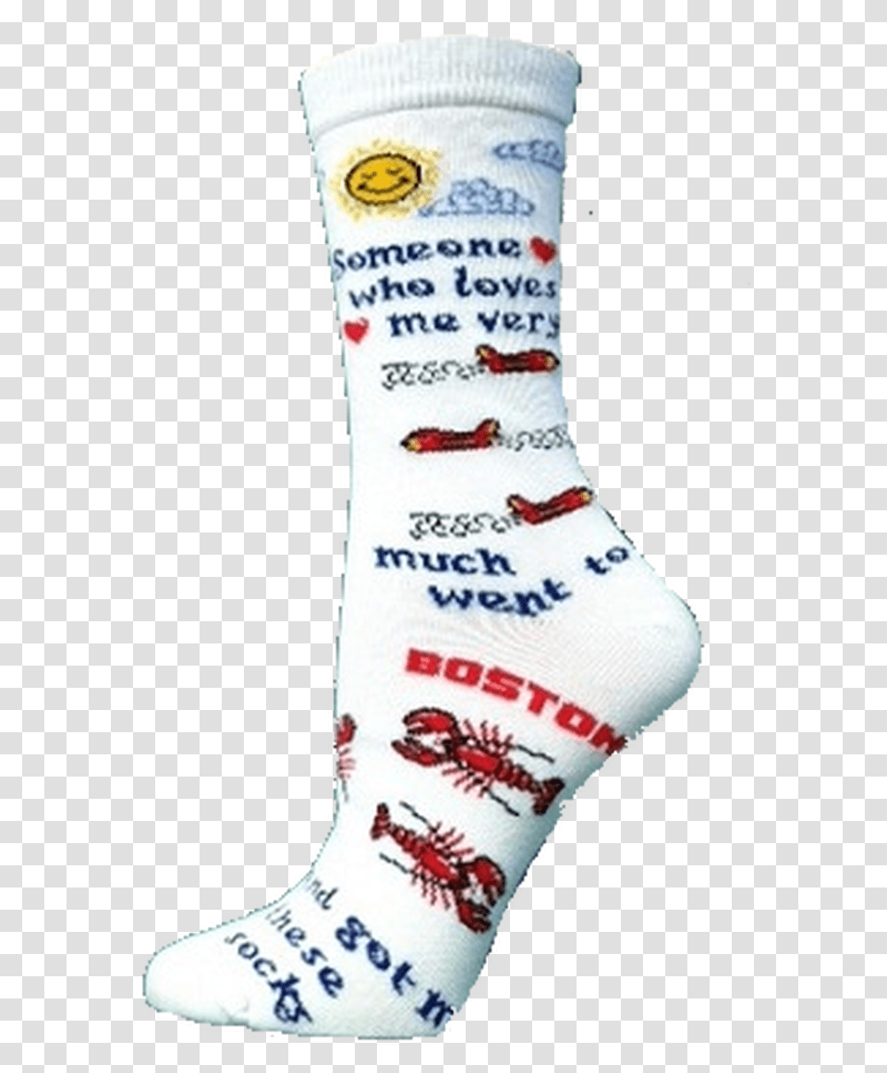 Someone Went To Boston Socks In White With Colorful Sock, Stocking, Apparel, Christmas Stocking Transparent Png