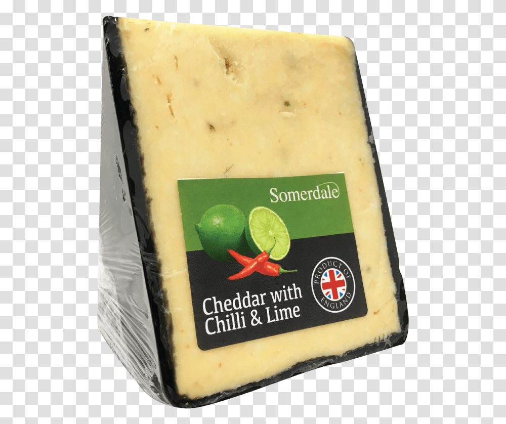 Somerdale Cheddar With Chilli And Lime Parmigiano Reggiano, Plant, Food, Fruit, Brie Transparent Png