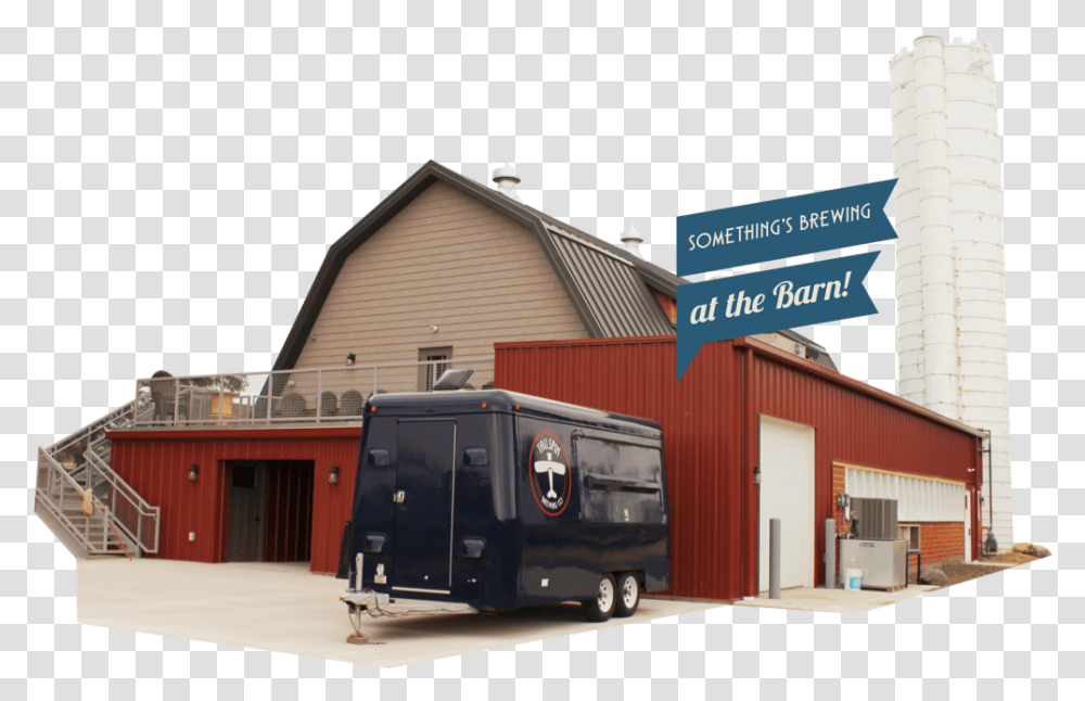 Something Is Brewing At The Barn Commercial Building, Housing, Moving Van, Vehicle, Transportation Transparent Png