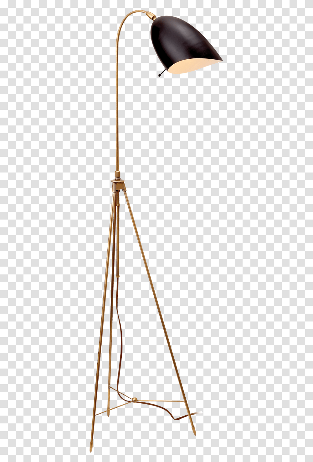 Sommerard Floor Lamp In Hand Rubbed Antique Brass With Lamp, Tripod, Bow, Utility Pole Transparent Png