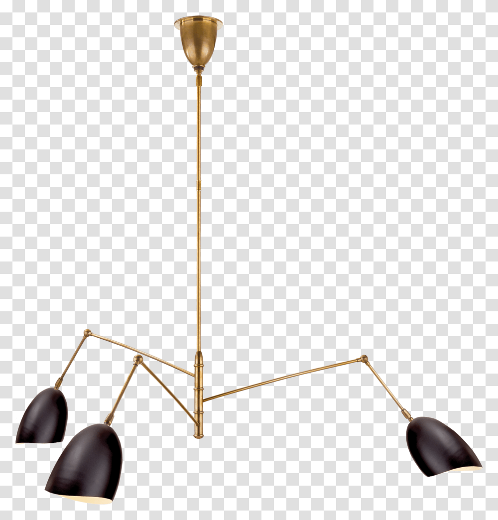 Sommerard Large Triple Arm Chandelier In Hand Rubbed Sommerard Chandelier, Bow, Lamp, Lampshade, Bronze Transparent Png