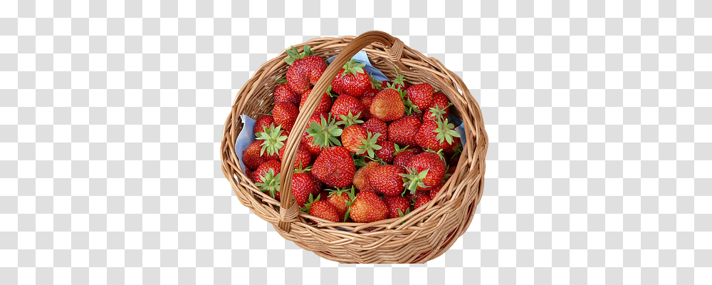 Sommerfest Food, Basket, Strawberry, Fruit Transparent Png