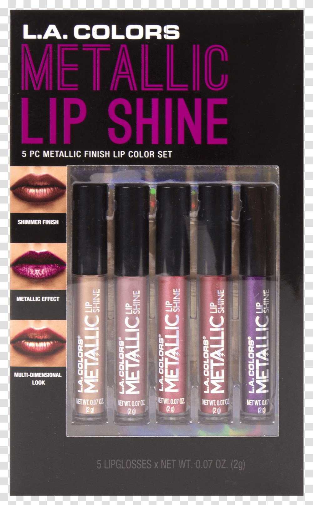 Son La Colors Lipstick Metallic Lip Shine, Cosmetics, Beer, Alcohol, Beverage Transparent Png
