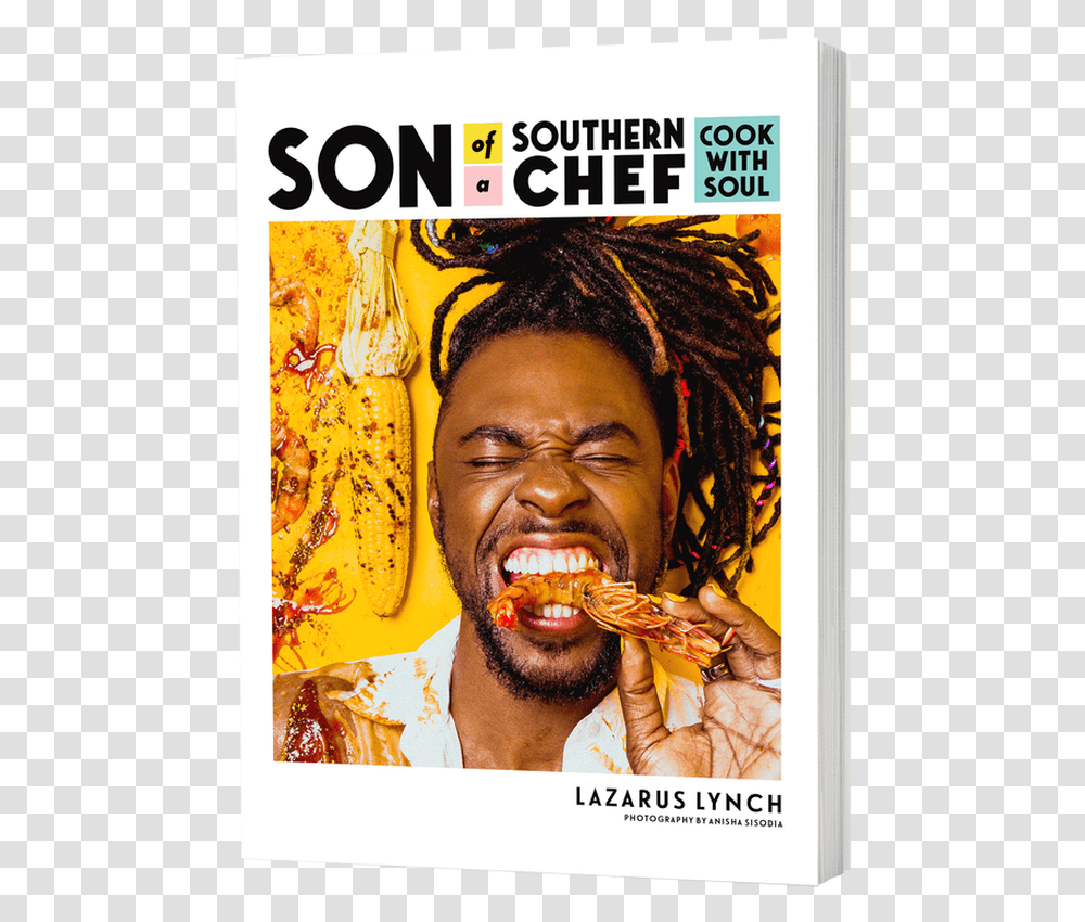 Son Of A Southern Chef Cookbook Cover Lazarus Lynch, Person, Human, Poster, Advertisement Transparent Png