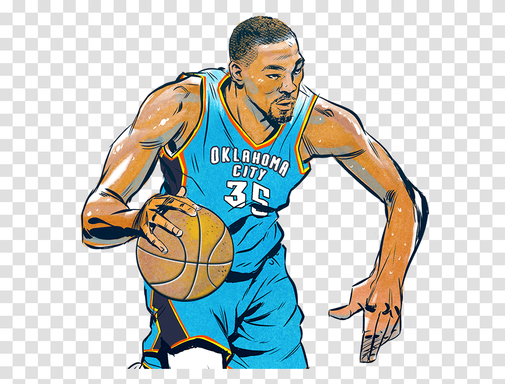 Son Of Durantula Kd Cartoon Basketball Player Full Size Dribble Basketball, Person, Human, People, Team Sport Transparent Png