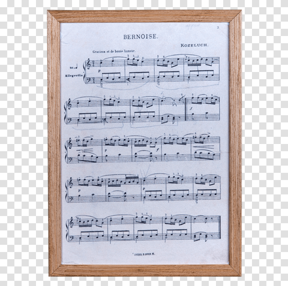 Sonata, Sheet Music, Page Transparent Png
