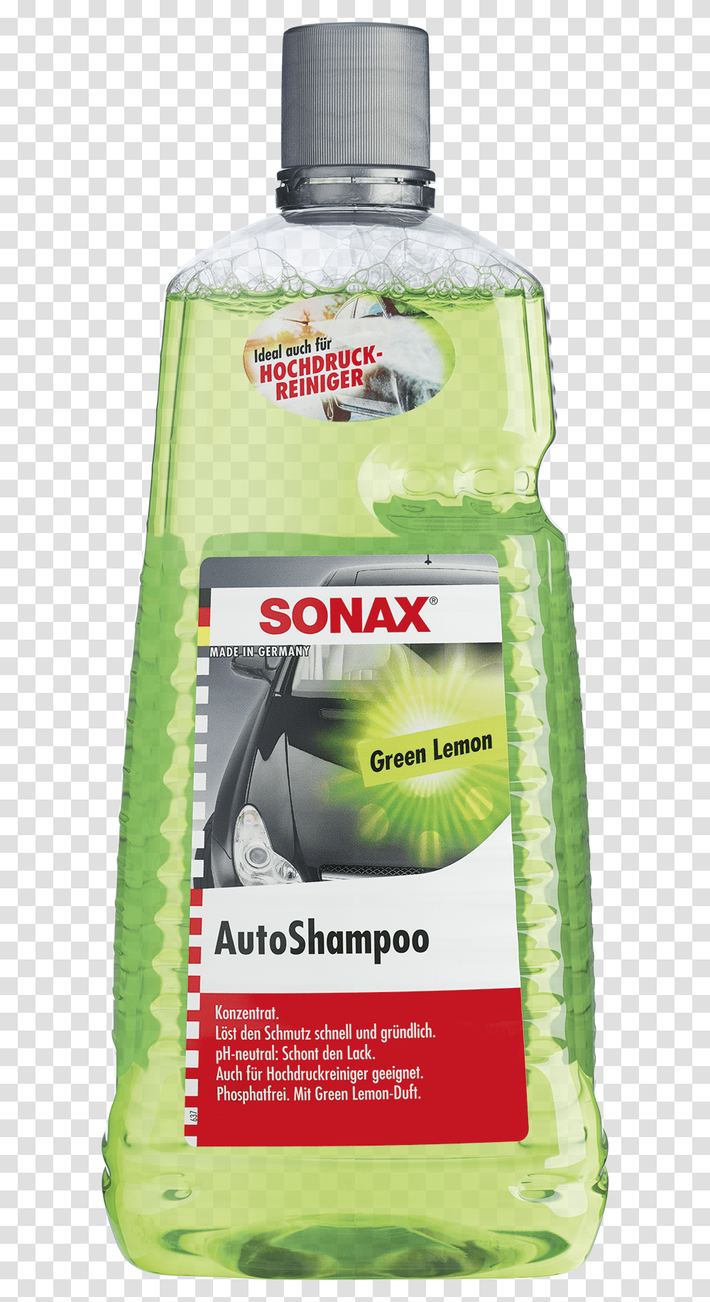 Sonax Green Lemon Shampoo, Plant, Bottle, Gum Transparent Png