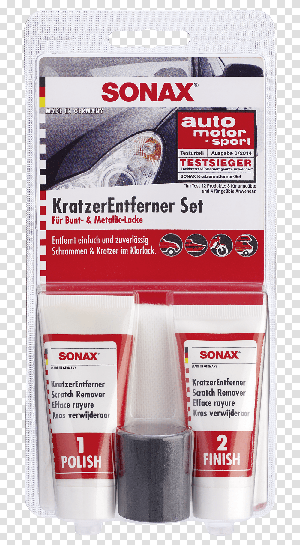 Sonax Paint Scratch Remover Set Sonax Sada Na Odstraovn Rh Z Laku, Label, First Aid, Advertisement Transparent Png