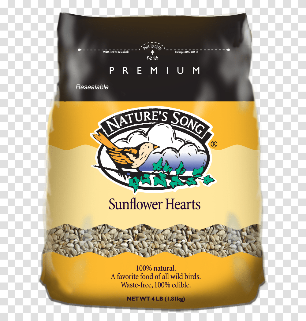 Song Sunflower Hearts Wild Bird Seed 4 Lb Bird Food, Plant, Label, Text, Lager Transparent Png