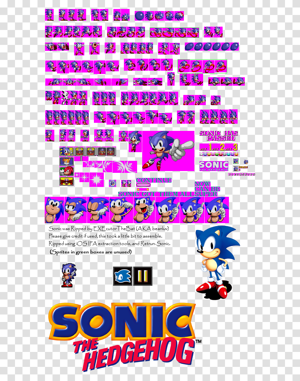 Sonic 1 Remastered Sprites, Super Mario, Poster, Advertisement Transparent Png