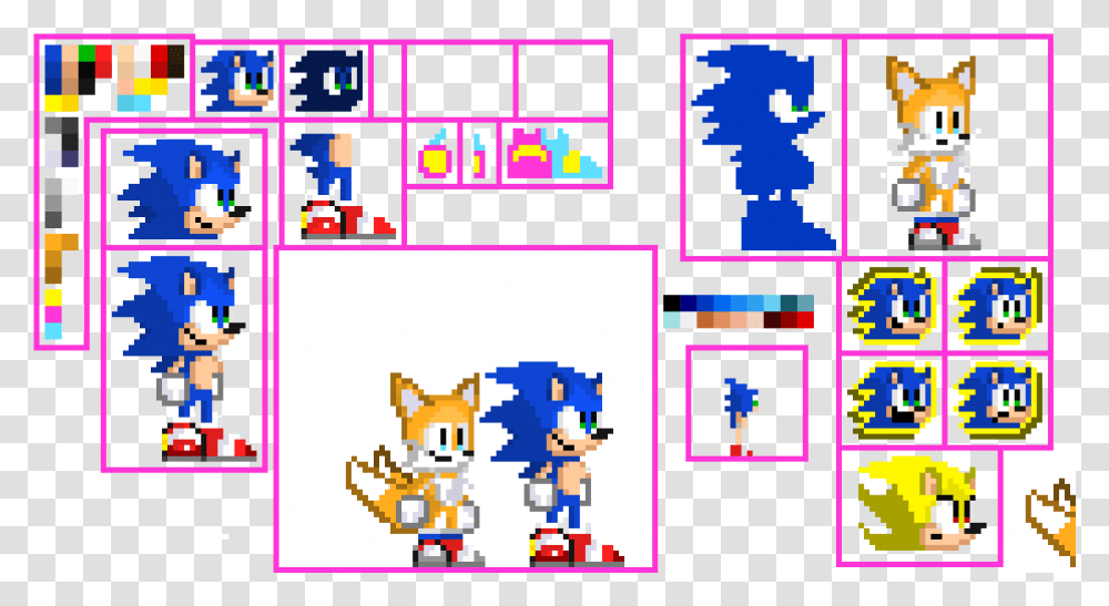 Sonic 2 Sprite Sheet, Super Mario, Pac Man Transparent Png