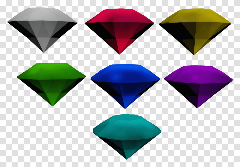 Sonic 2006 Chaos Emeralds Download Sonic 06 Chaos Emeralds, Triangle, Diamond, Gemstone Transparent Png