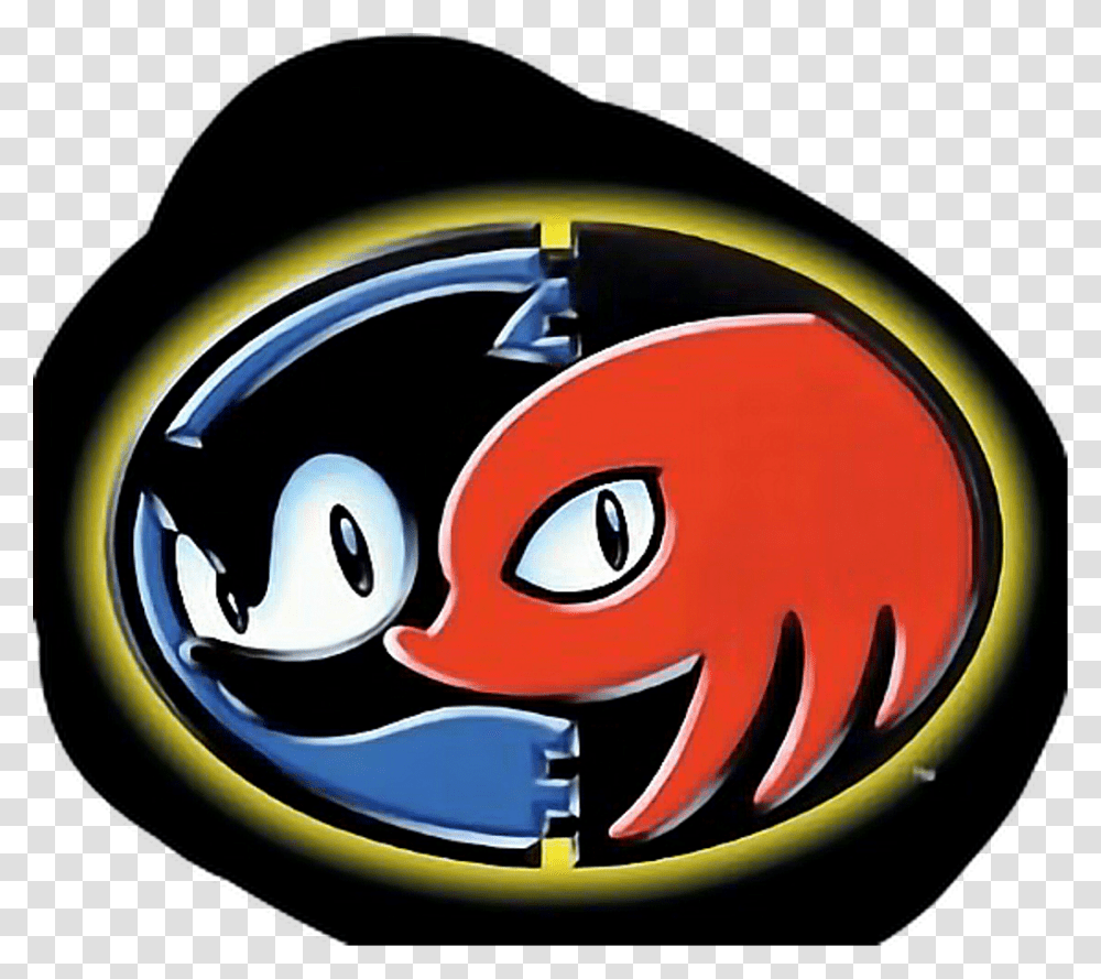 Sonic Amp Knuckles Logo, Helmet, Label Transparent Png