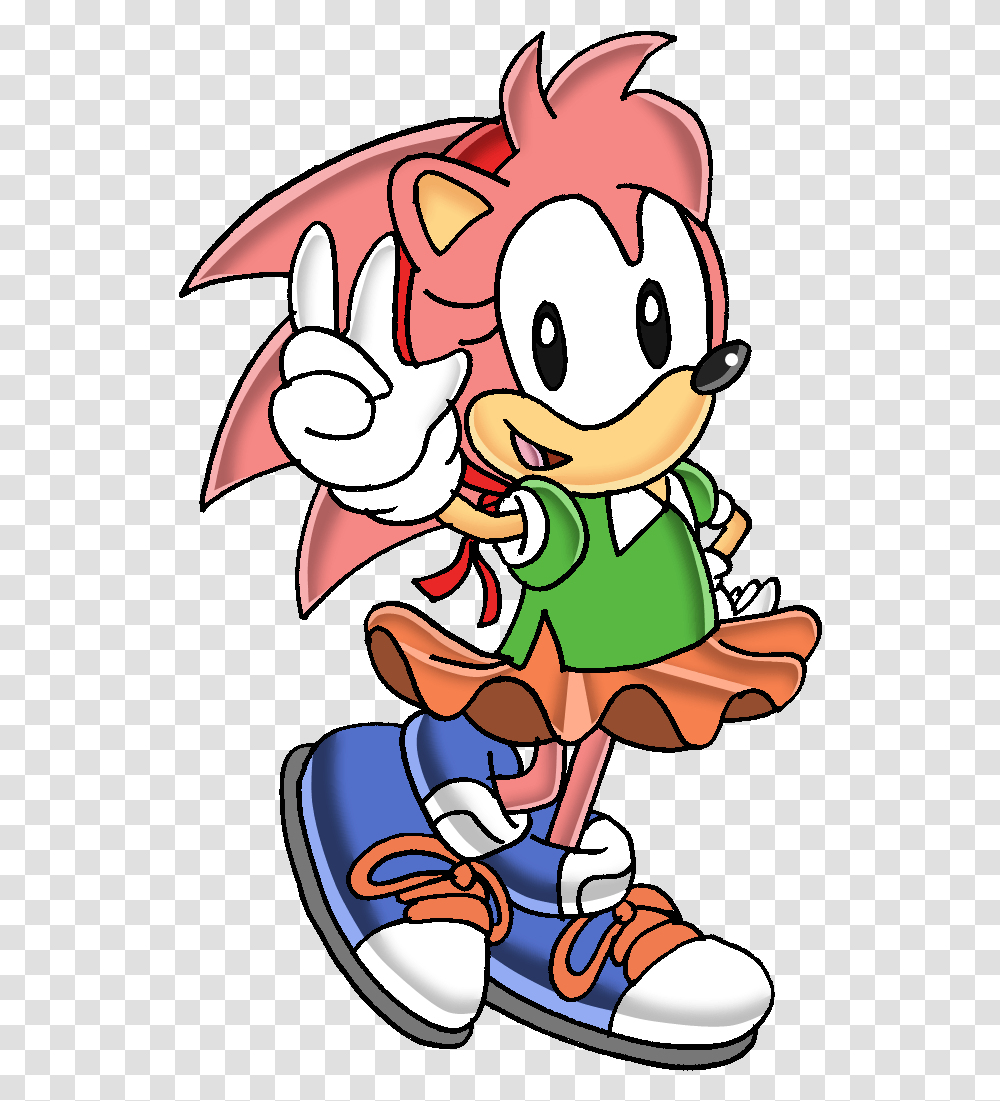 Sonic Amy Rose Classic Image With Classic Amy Rose, Performer, Elf Transparent Png