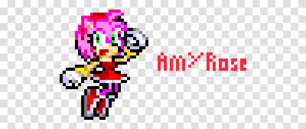 Sonic Amy Rose Pixel Art, QR Code, Pac Man Transparent Png
