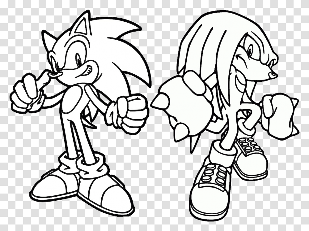 Sonic And Knuckles Coloring Pages, Apparel, Shoe, Footwear Transparent Png