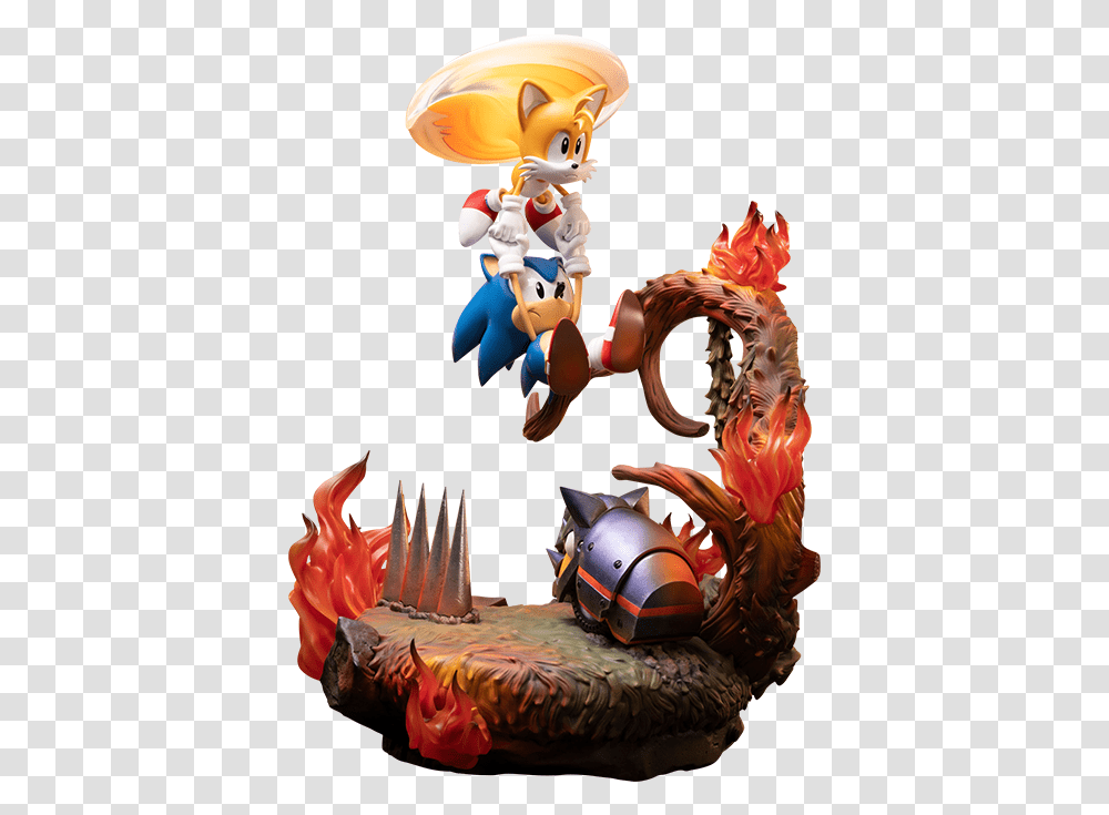 Sonic And Tails Statue Tails Sonic The Hedgehog, Helmet, Clothing, Apparel, Super Mario Transparent Png