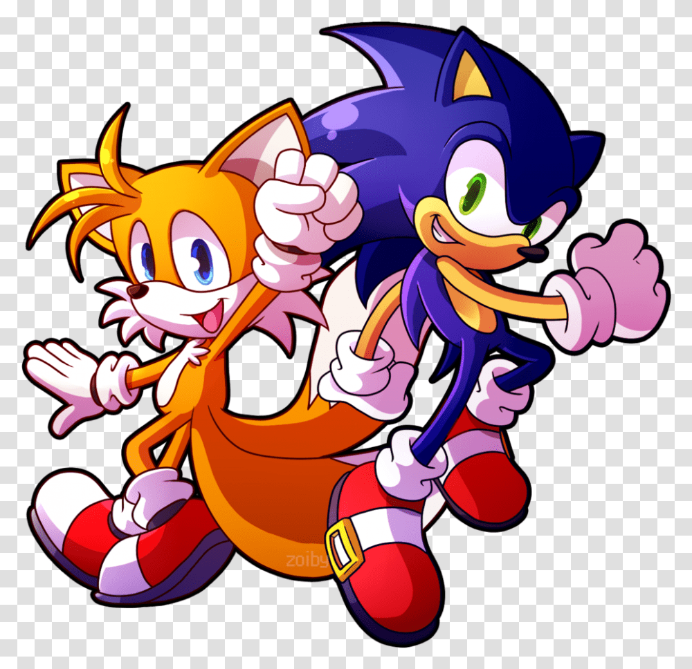 Sonic And Tails, Super Mario, Heart Transparent Png