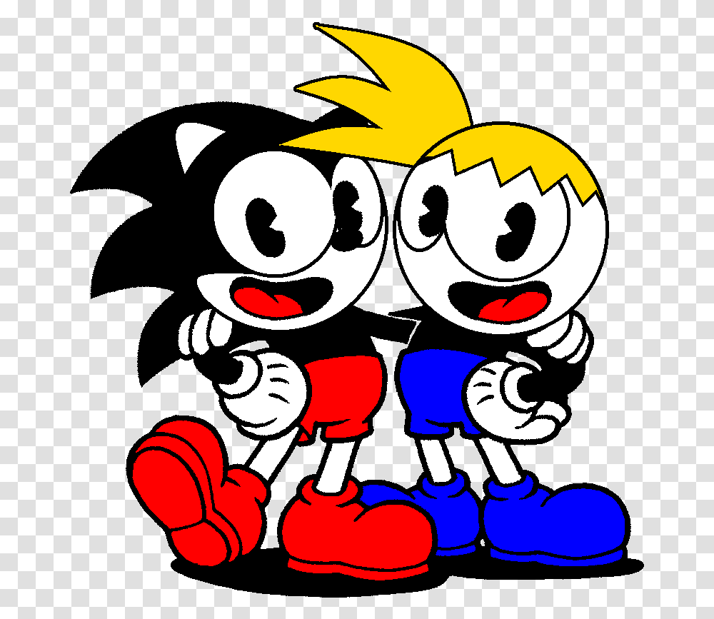 Sonic And Toon Trev Cuphead Edition, Label Transparent Png