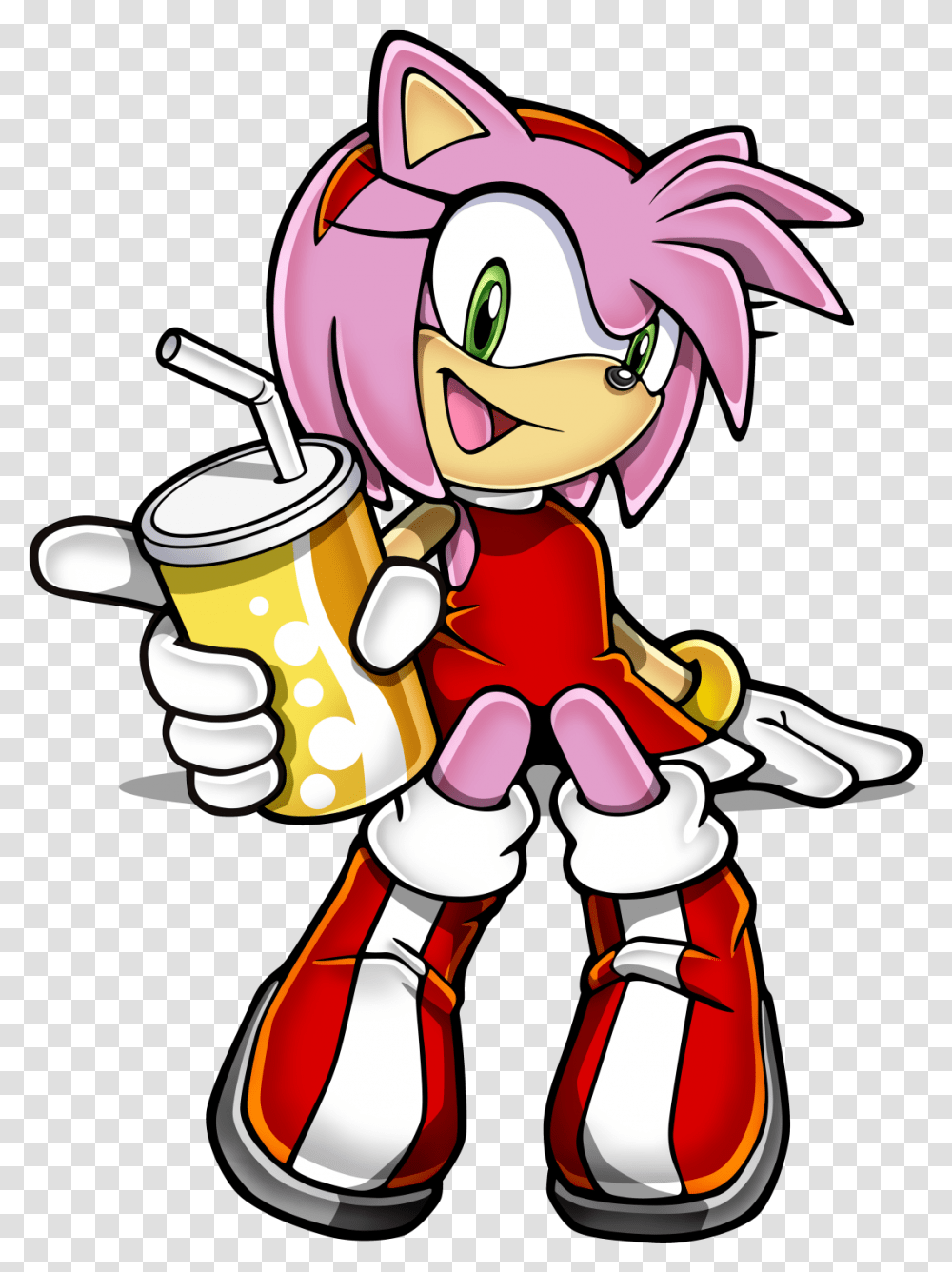 Sonic Channel Amy Amy Rose Art, Graphics, Coffee Cup, Elf, Beverage Transparent Png