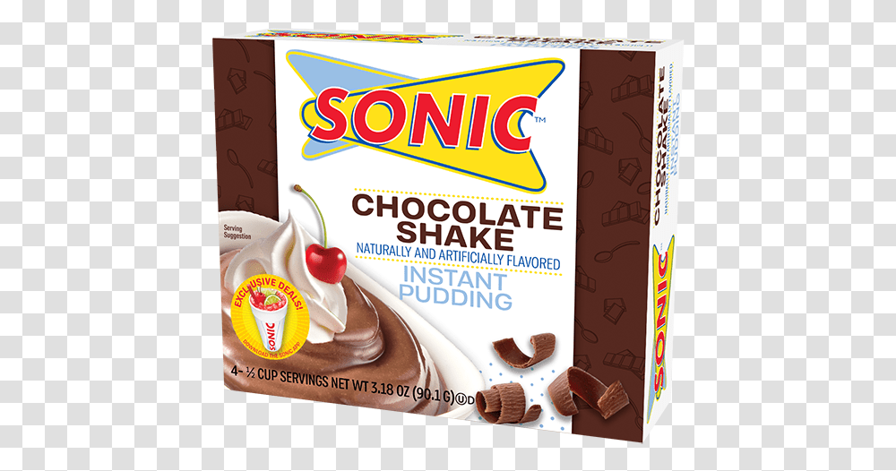 Sonic Chocolate Shake Pudding Sonic Drive In, Dessert, Food, Fudge, Cocoa Transparent Png