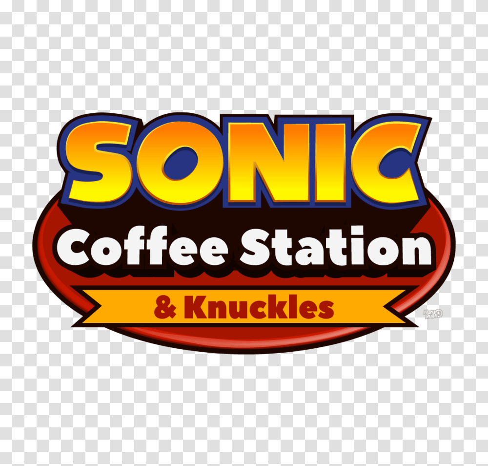 Sonic Coffee Station And Knuckles Logo, Word, Crowd, Game Transparent Png