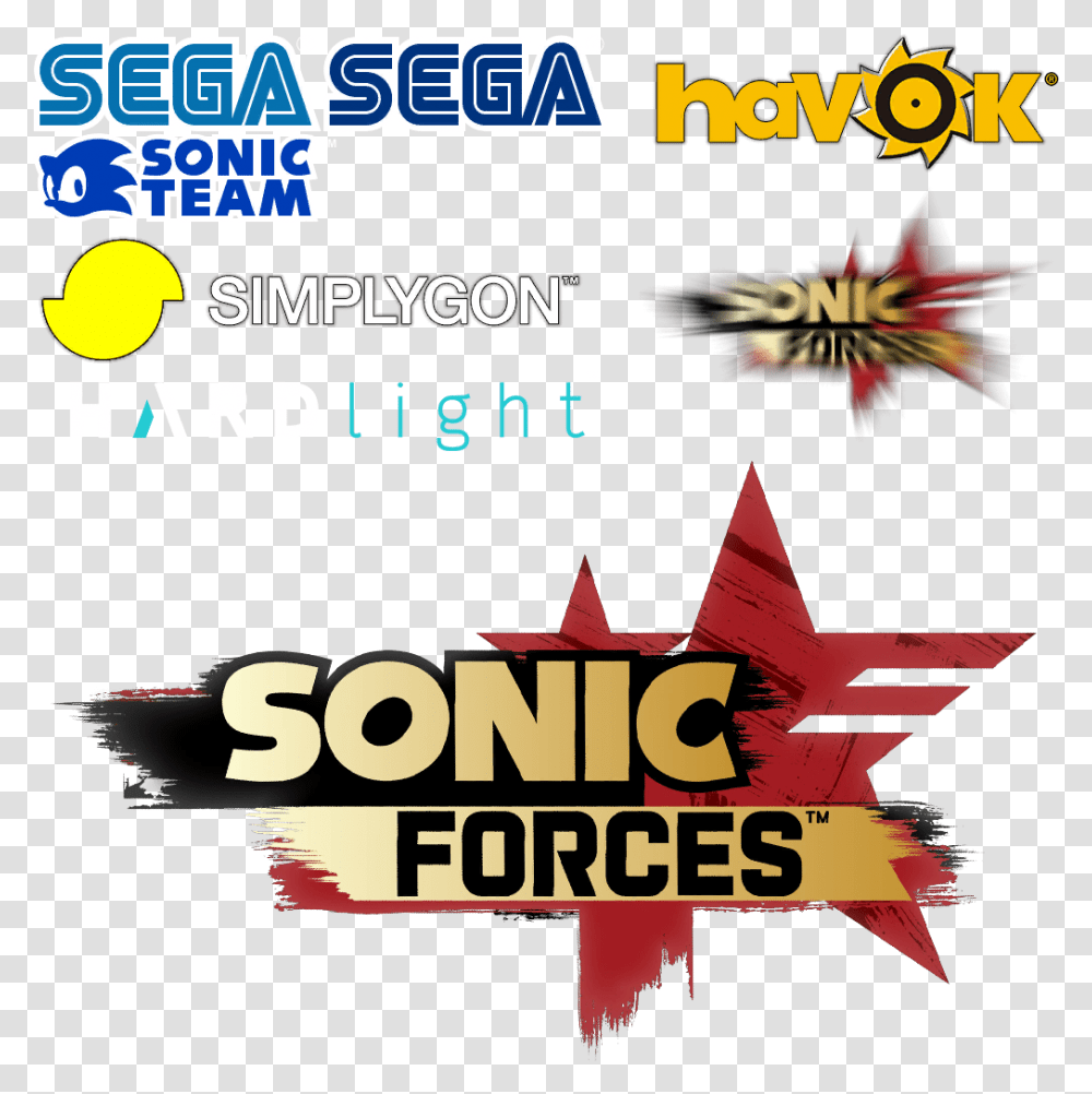 Sonic Forces Sonic Forces Logo, Text, Poster, Advertisement, Paper Transparent Png