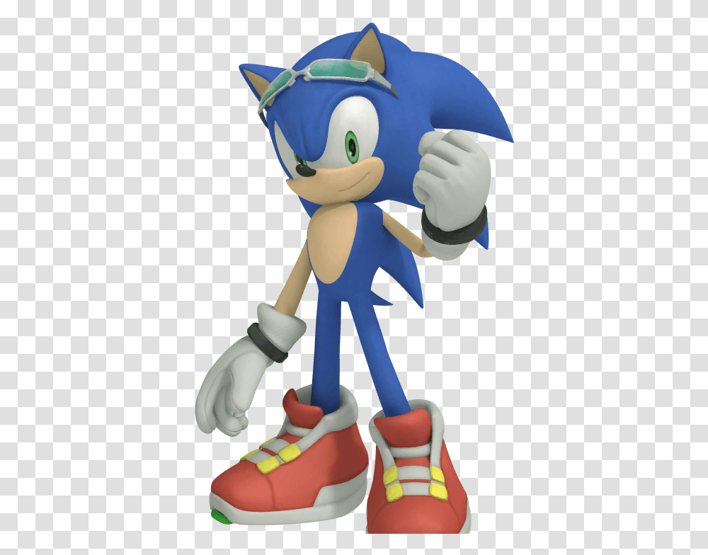 Sonic Free Riders Sonic, Figurine, Hand, Toy, Performer Transparent Png