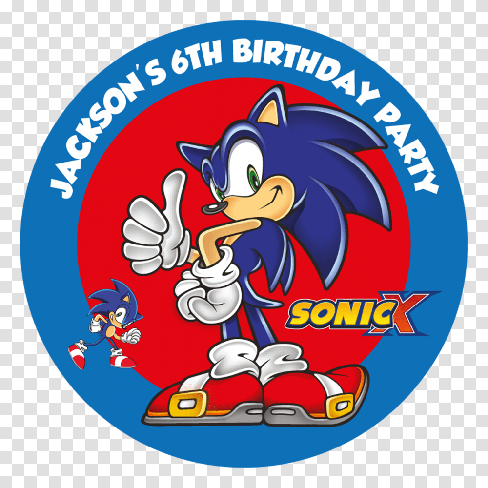 Sonic Hedgehog Party Box Stickers Partywraps, Advertisement, Poster, Flyer, Paper Transparent Png