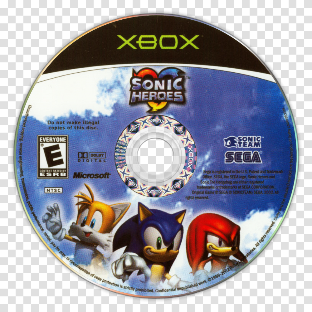 Sonic Heroes Details Launchbox Games Database Optical Disc, Disk, Dvd Transparent Png