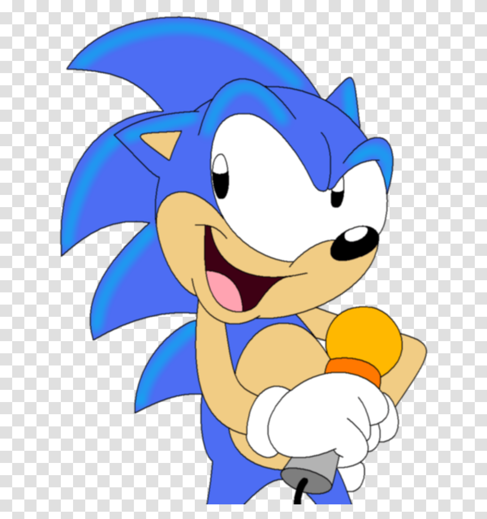 Sonic Holding Mic Cartoon, Graphics, Angry Birds, Outdoors Transparent Png
