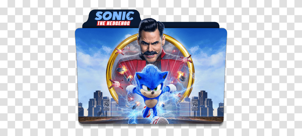 Sonic Movie Folder Icon Sonic The Hedgehog Movie, Person, Dvd, Disk, Screen Transparent Png