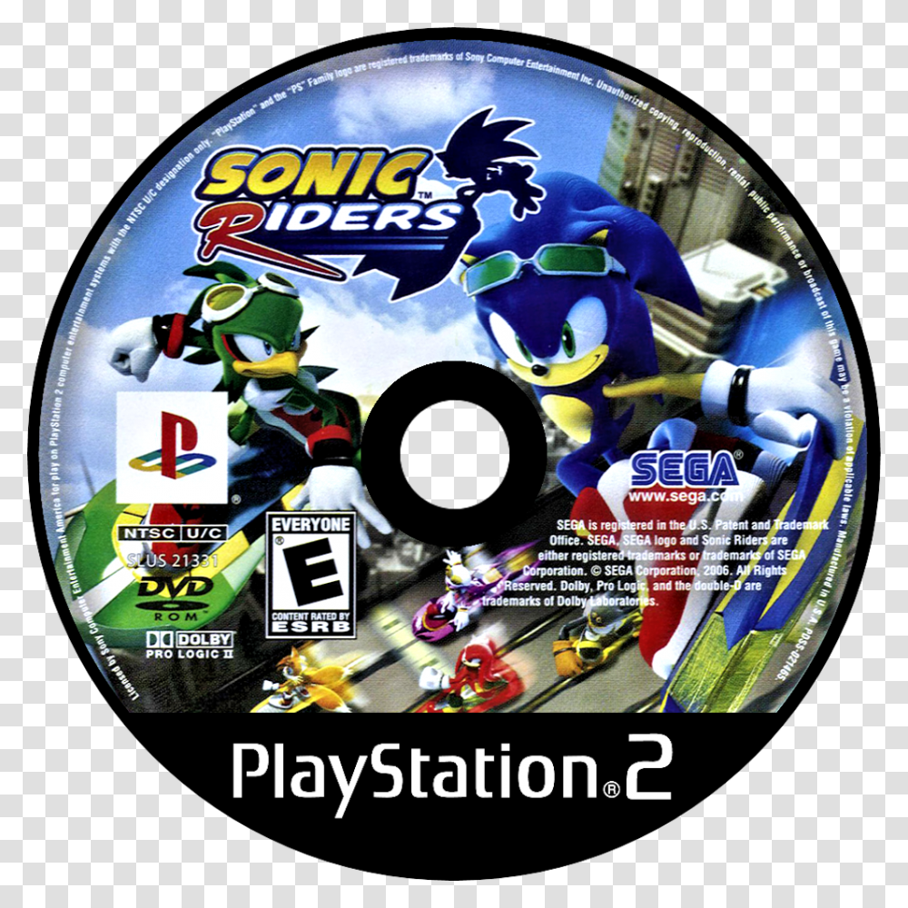 Sonic Riders Ps2 Sonic Riders Zero Gravity Cd, Disk, Dvd, Toy Transparent Png