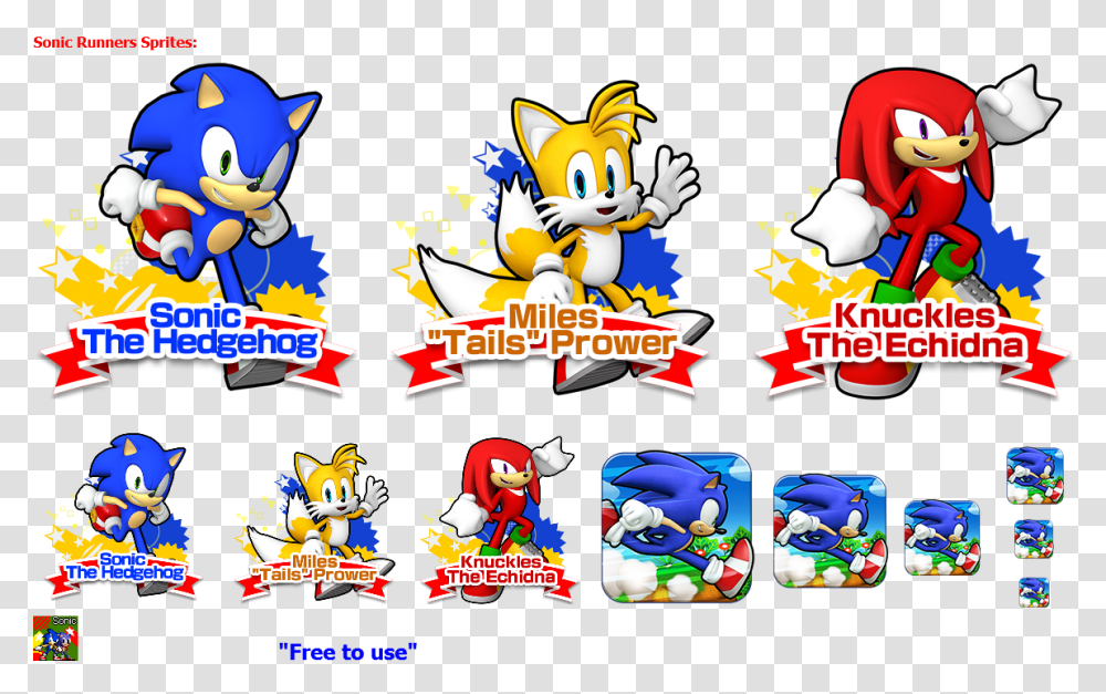 Sonic Runners Sprites 2 By Facundogomez Sonic Runners Sprite Sheet, Label Transparent Png