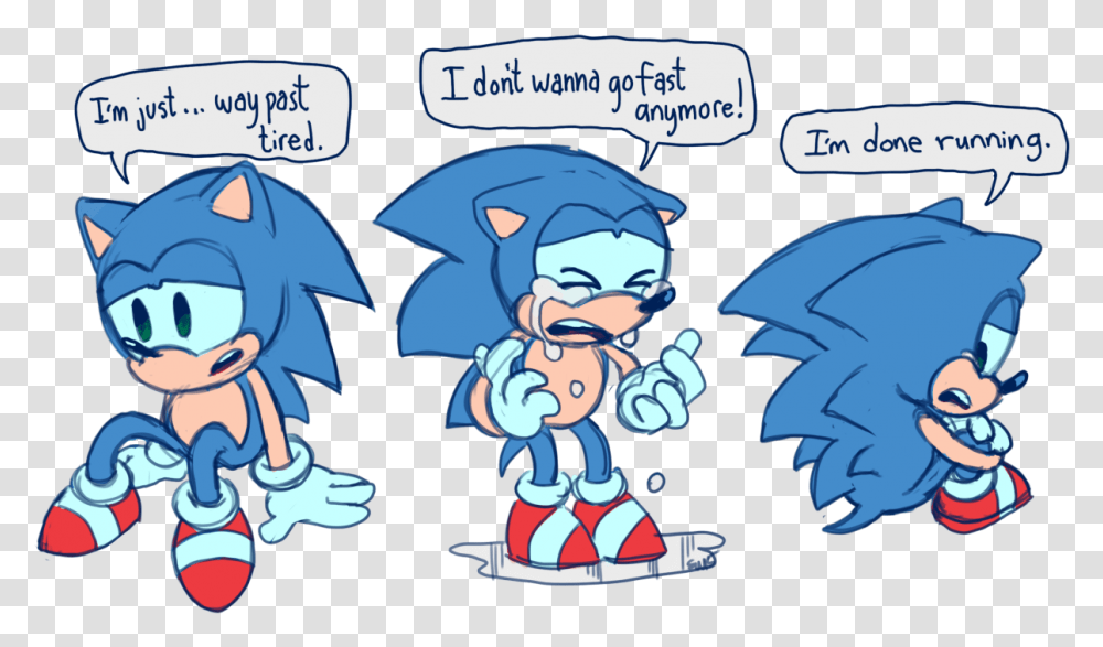 Sonic's Feeling Of Running Alot Classic Sonic The Hedgehog Running, Book, Comics, Canopy Transparent Png