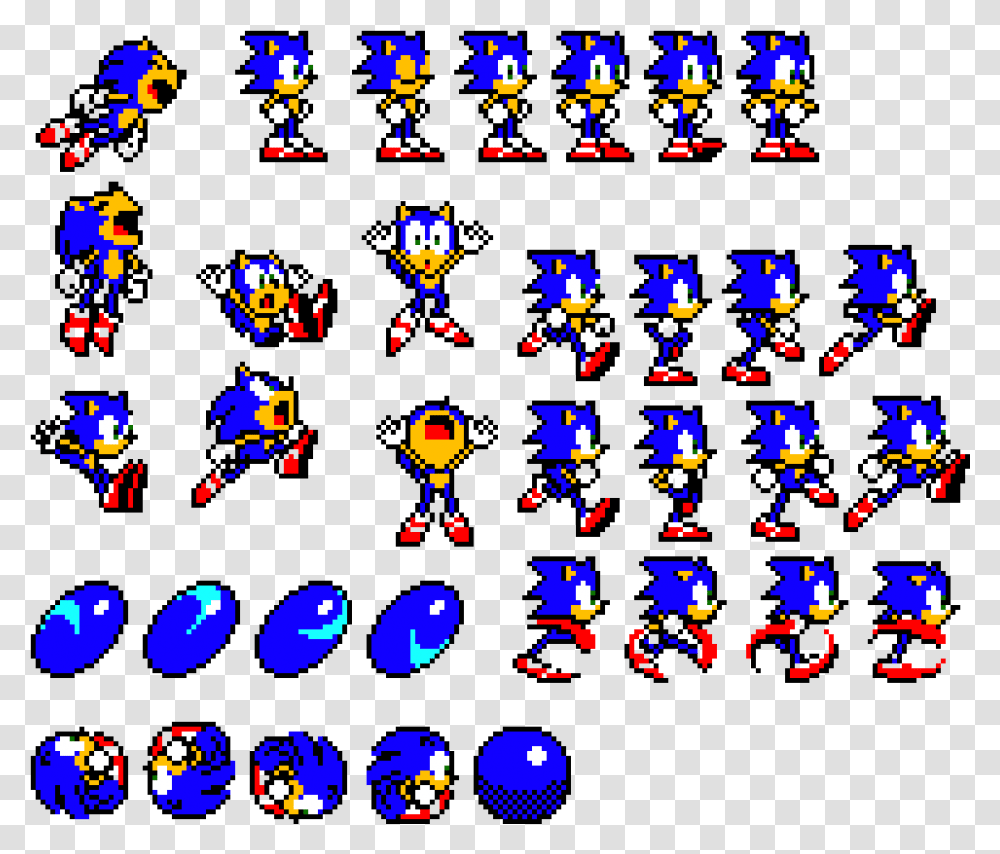 Sonic Sprite Sheet, Pac Man, Scoreboard Transparent Png