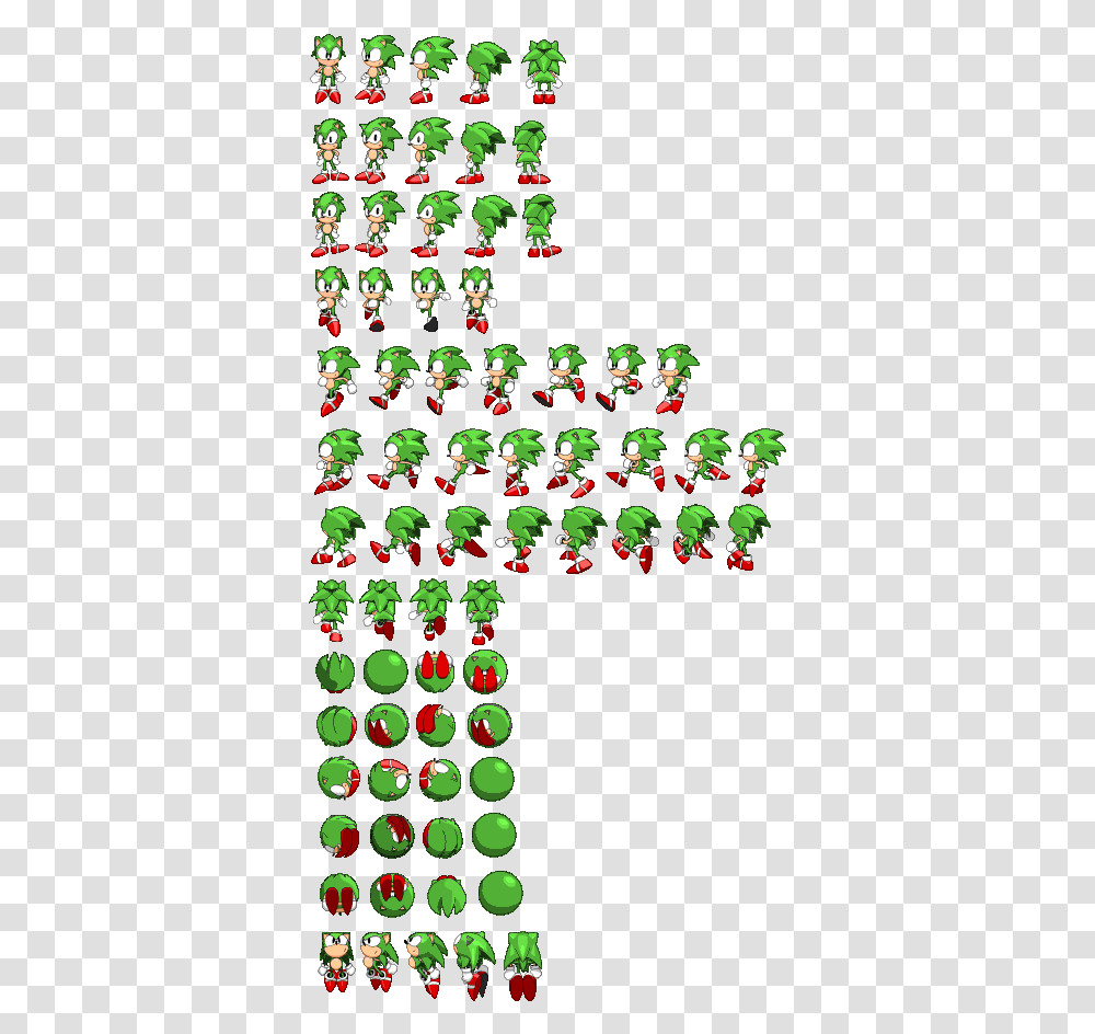 Sonic Sprites By Ssntails Sonic Exe Sprite Sheet, Christmas Tree, Ornament, Plant Transparent Png