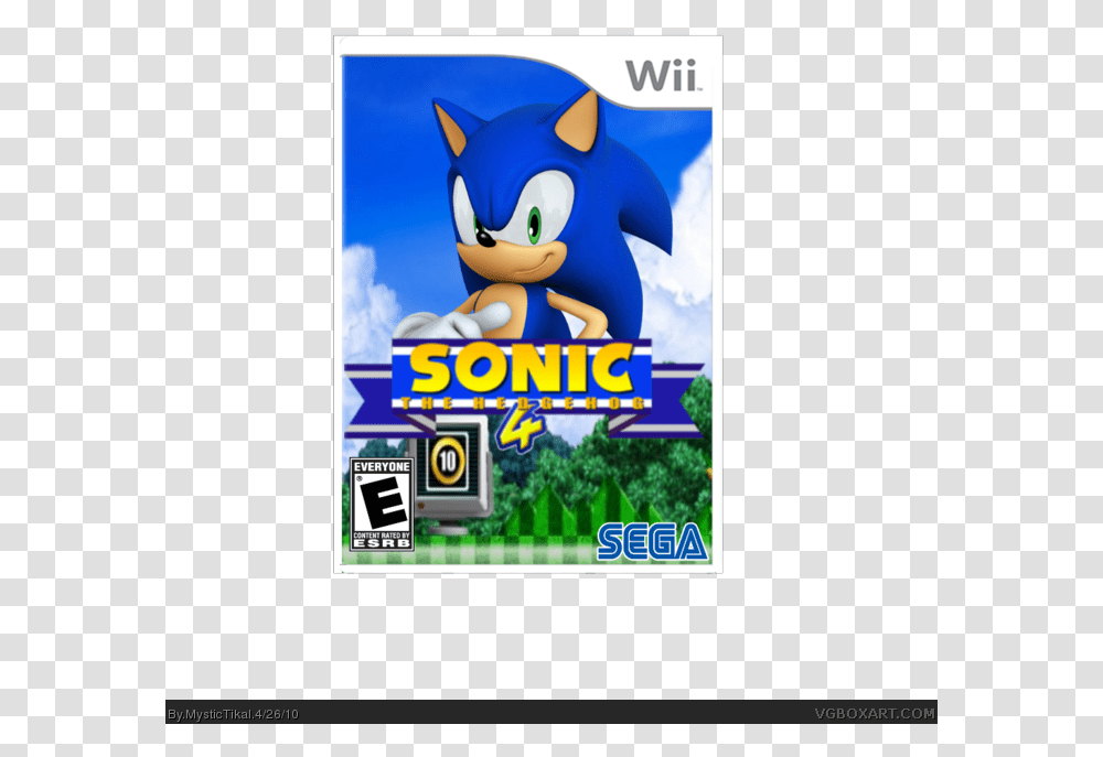 Sonic The Hedgehog 4 Box Art Cover Sonic The Hedgehog 4 Wii, Advertisement, Poster, Rainforest, Vegetation Transparent Png