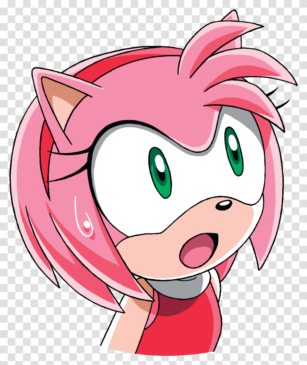 Sonic The Hedgehog Amy Surprised Amy Rose Sonic X Surprised, Graphics, Art, Drawing, Clothing Transparent Png
