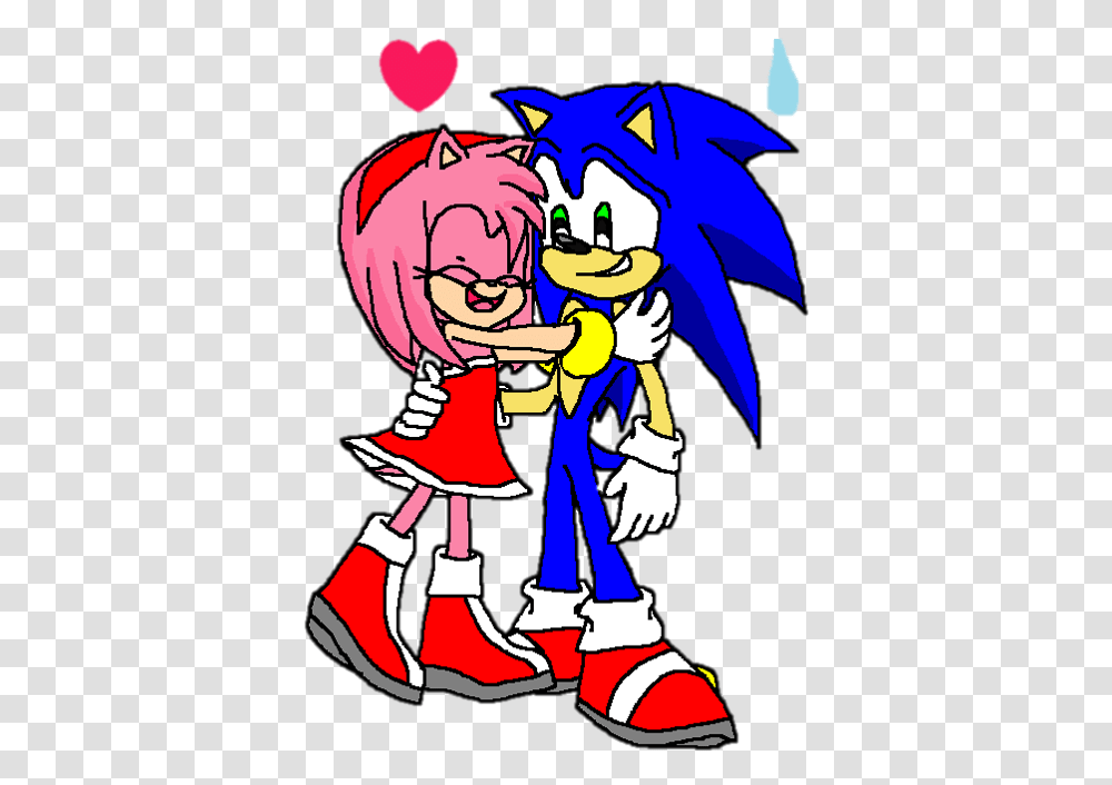 Sonic The Hedgehog And Amy Rose Amy Rose, Person, Human, Poster, Advertisement Transparent Png