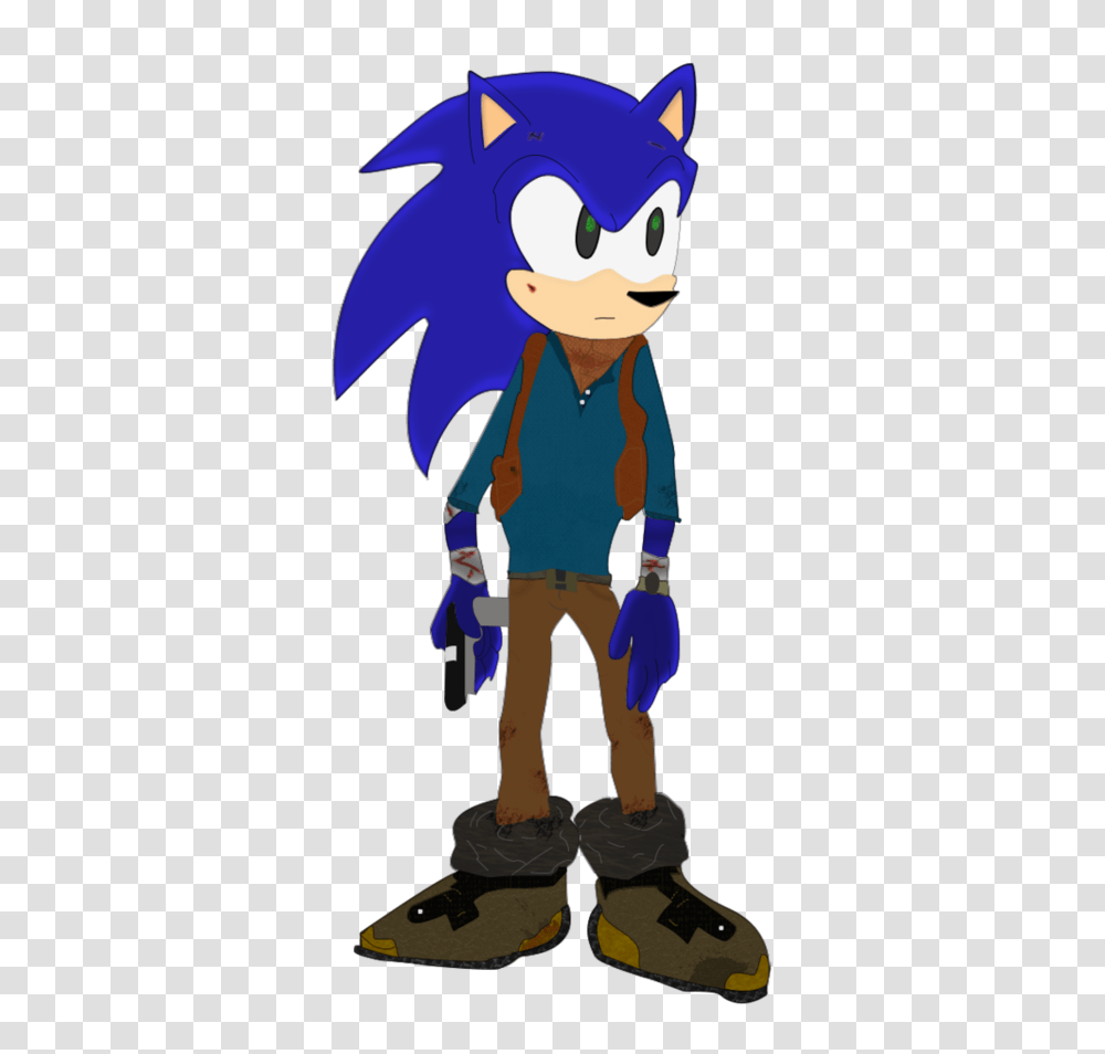 Sonic The Hedgehog As Nathan Drake, Pants, Cape, Costume Transparent Png