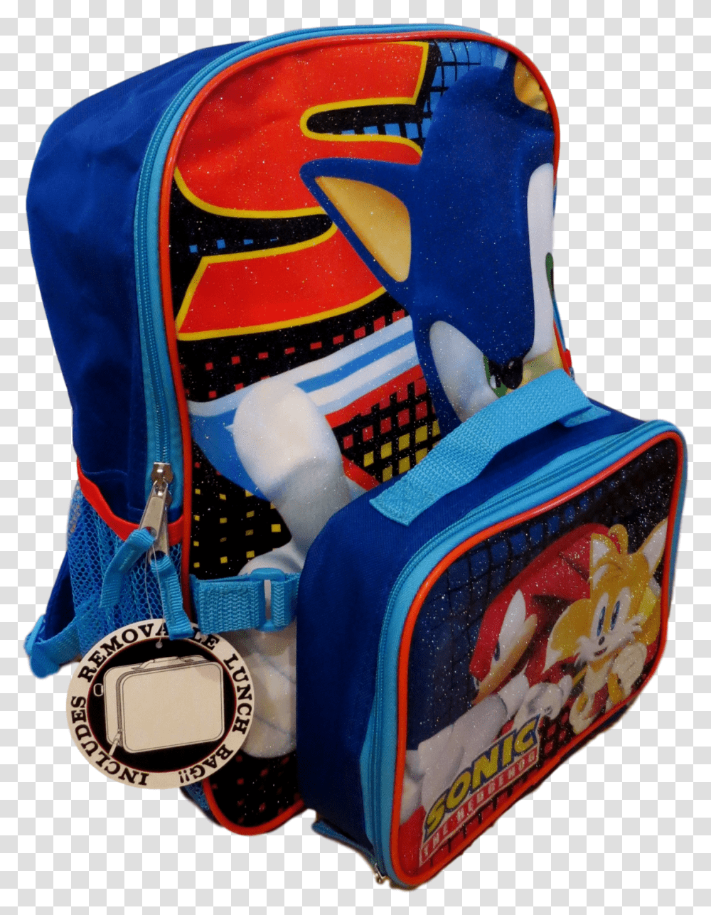 Sonic The Hedgehog Boys School Backpack Book Bag Lunch Bag, Helmet, Apparel, Hat Transparent Png