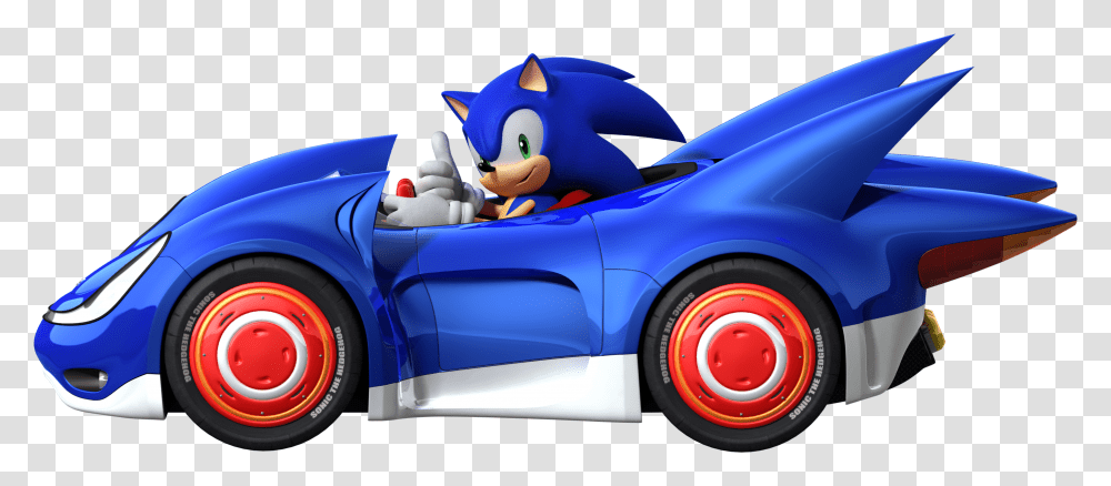 Sonic The Hedgehog Car Sonic All Stars Racing Transparent Png